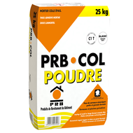 MORTIER COLLE EPAIS PRB COL POUDRE BLANC 25 KG